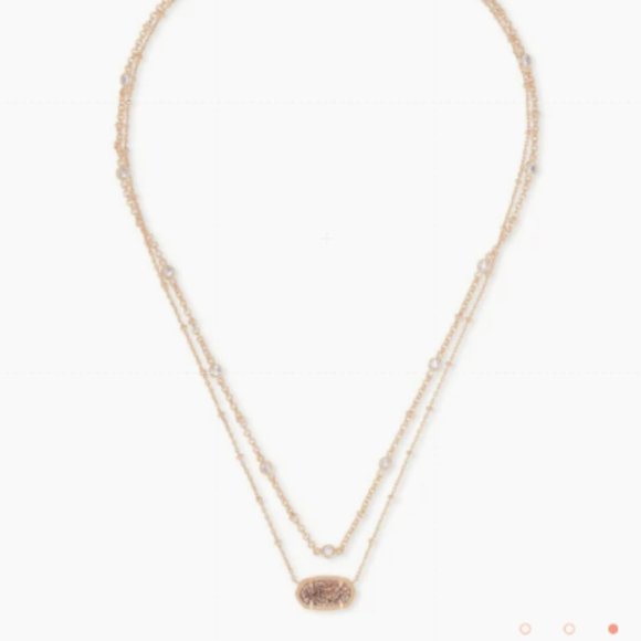 Kendra Scott Jewelry Elisa Rose Gold Multi Strand Necklace In Rose Gold Poshmark